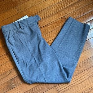 Blue Straight-Leg Ankle-Length Trousers, size 10